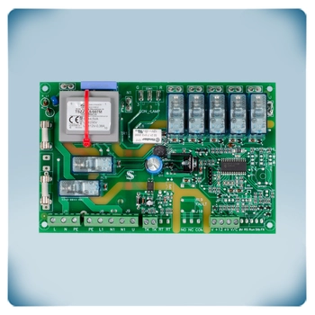 Bild der PCB mit elektronischen Bauteilen