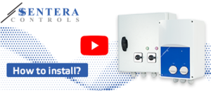 Two boxes, company logo and YouTube pictogram