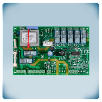 Picture of printed circuit board with components