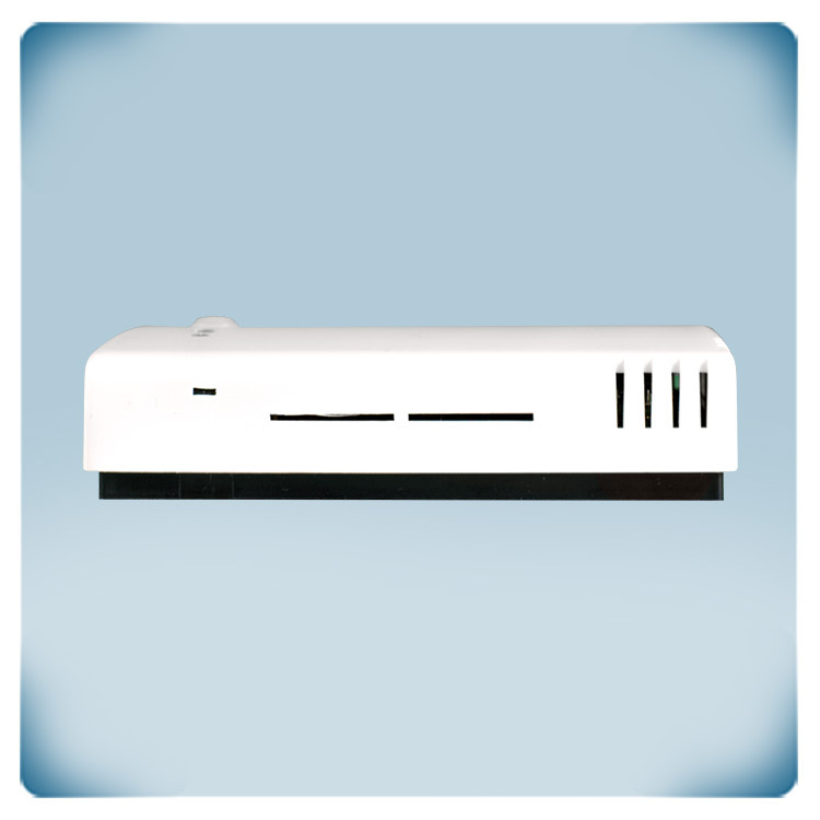 Sensor de CO2 con tecnología NDIR Caja de plástico blanca, aberturas de ventilación