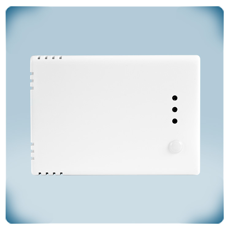 Transmisor de CO2 para uso interior Caja de plástico blanca, 3 LED's, lente blanca